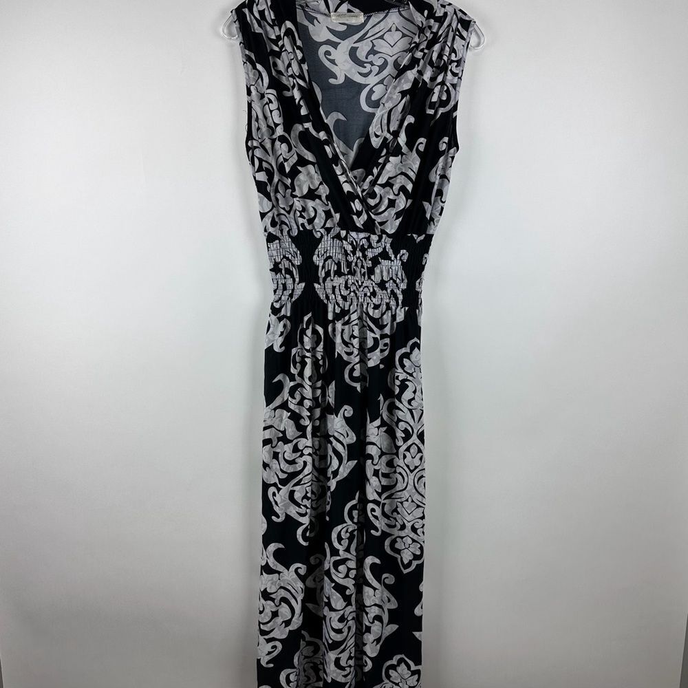 ACE Fashion Floral Maxi Dress V Neck Flowy Summer Dress Womens Size S - Picture 2 of 8